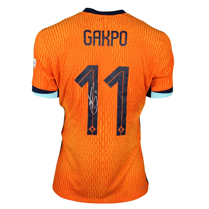 Cody Gakpo 11 Holland Euro 2024 - Match Worn Shirt Signed | Top Scorer