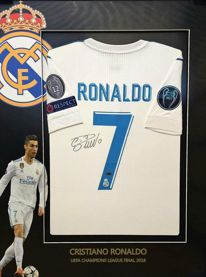 Cristiano Ronaldo 7 Real Madrid 2017-2018 Home Signed Soccer Shirt | La Decimotercera - Walkouts