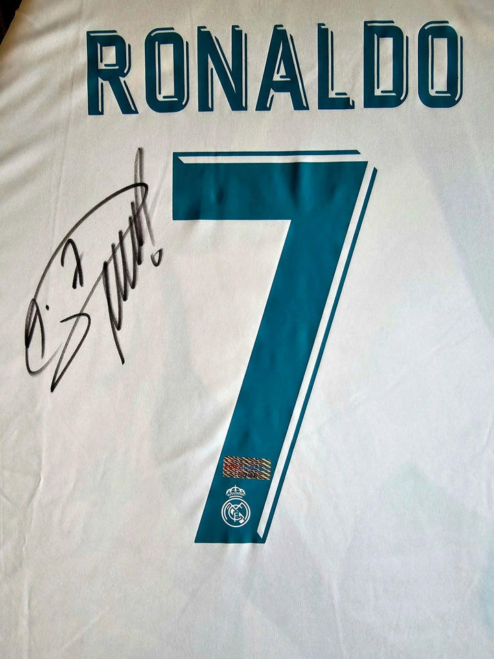 Cristiano Ronaldo 7 Real Madrid 2017-2018 Home Signed Soccer Shirt | Champions League - Walkouts