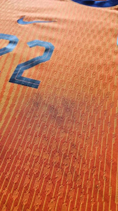 Denzel Dumfries Signed Matchworn Holland Shirt | Euro Cup 2024 Semi-Final - Walkouts
