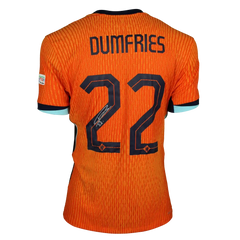 Denzel-Dumfries-Holland-Euro-2024-Match-Worn-Back-Signed - Walkouts