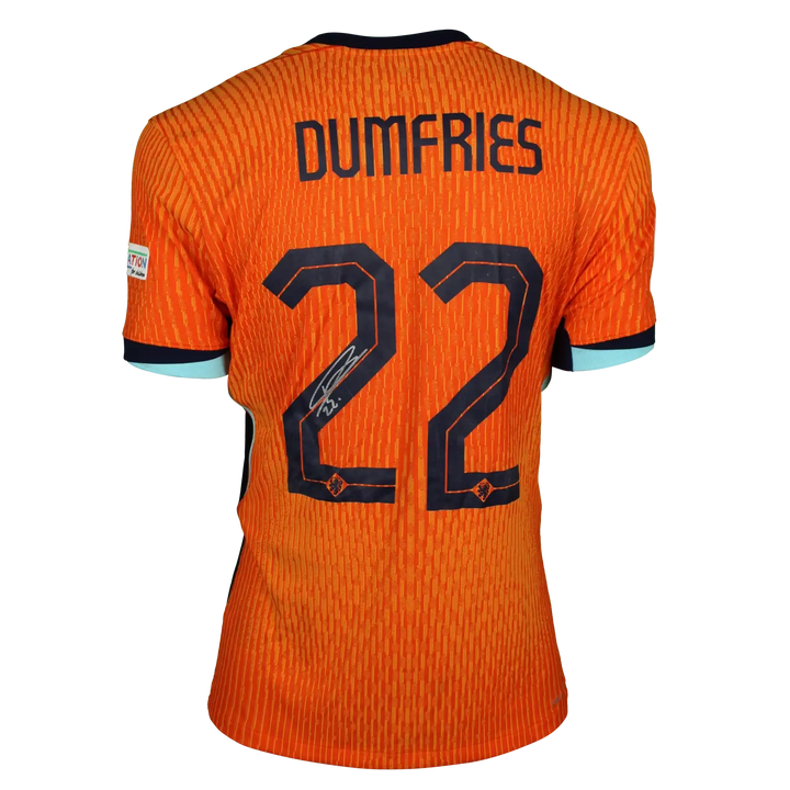Denzel Dumfries Signed Matchworn Holland Shirt | Euro Cup 2024 Semi-Final