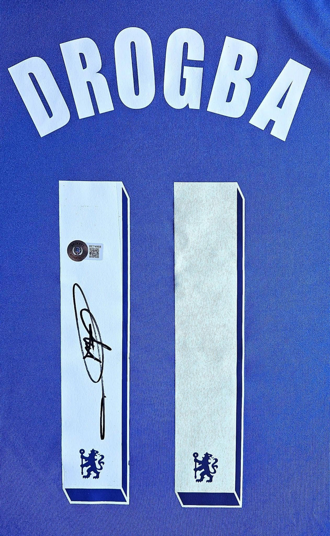 Didier Drogba 11 Chelsea 2011-2012 Home - Signed Soccer Shirt | Historic Champions League Final - Walkouts