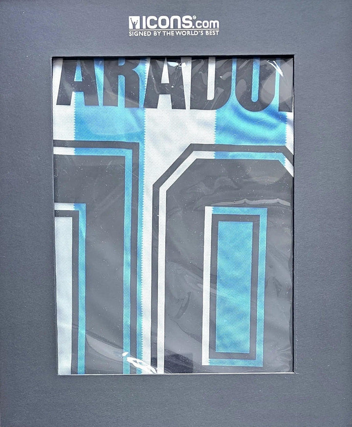 Diego Maradona 10 Argentina 1986 World Cup - Signed Soccer Shirt | Exclusive ICONS COA - Walkouts