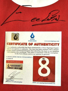 Eusebio 8 SL Benfica 1960-1961 Home - Signed Soccer Shirt | Debut Season - Walkouts