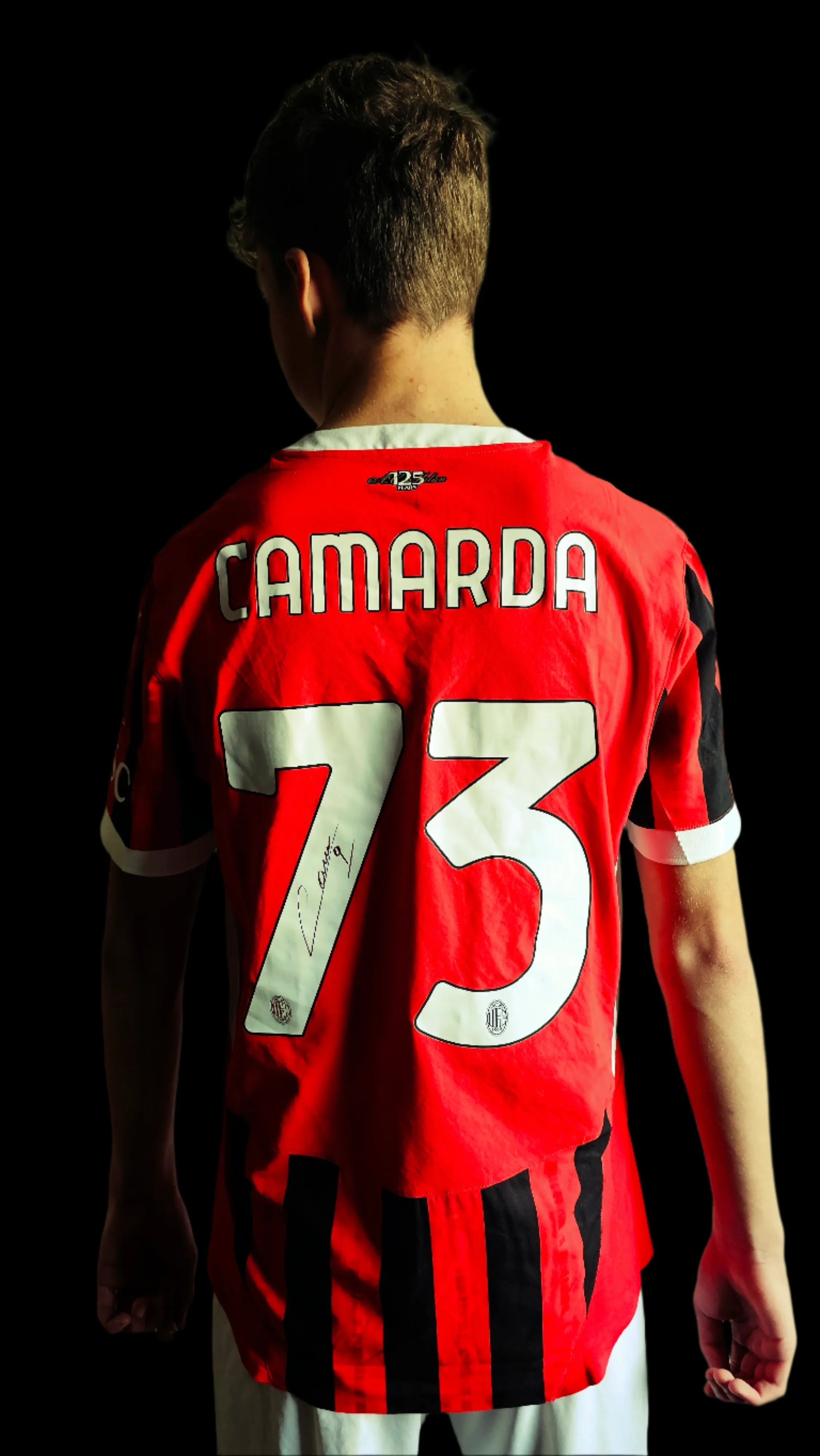 Francesco Camarda 73 Match Issued AC Milan Serie A