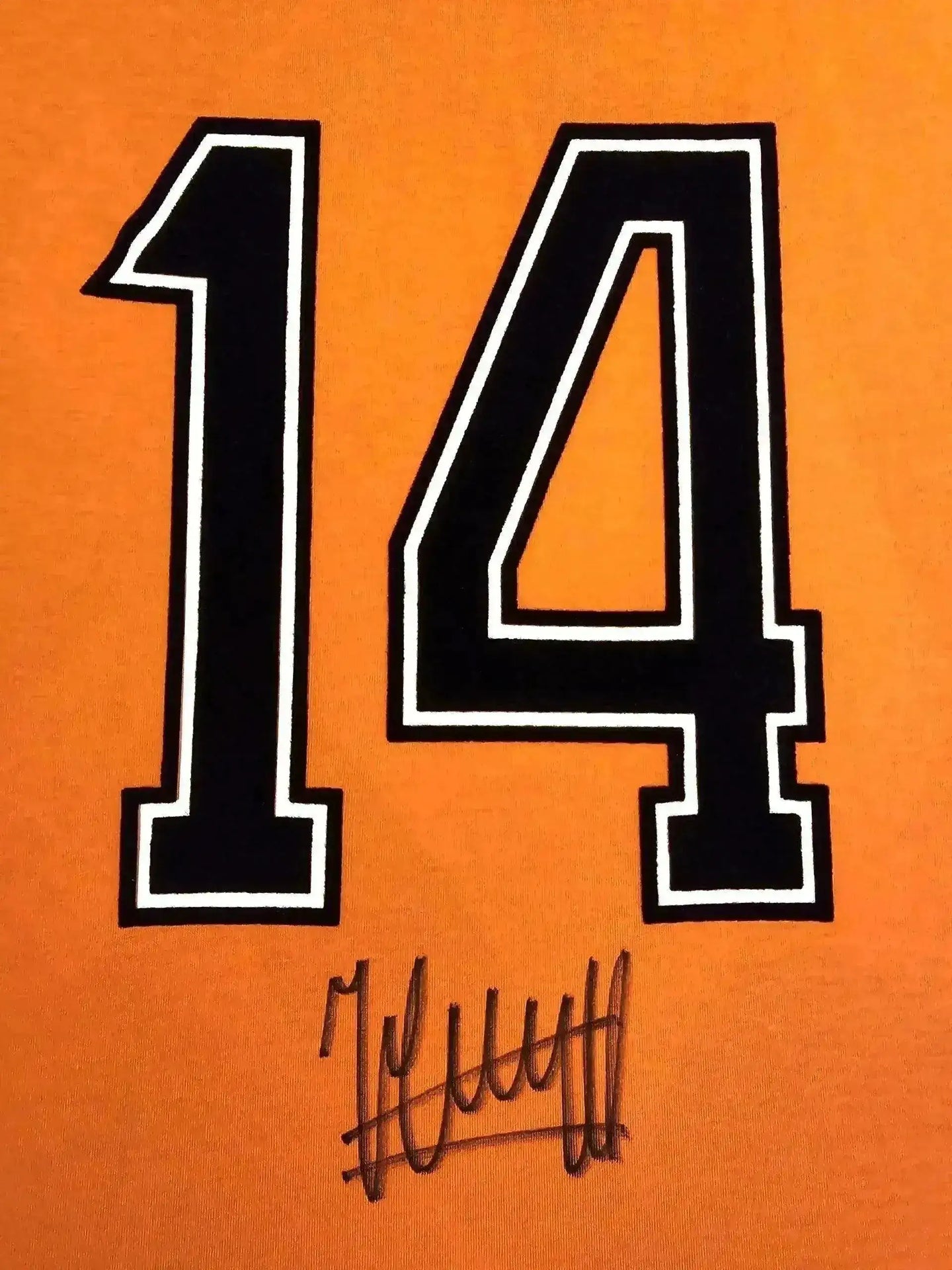Back view showing No. 14 and Johan Cruyff's signature.