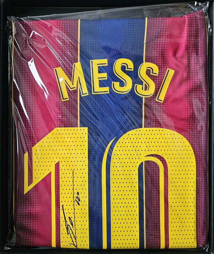 Lionel Messi 10 Barcelona 2020-2021 Home - Signed Soccer Shirt | ICONS Certification - Walkouts