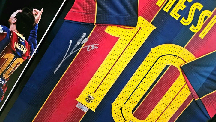 Lionel Messi 10 Barcelona 2020-2021 Home - Signed Soccer Shirt | Final Barça Season - Walkouts