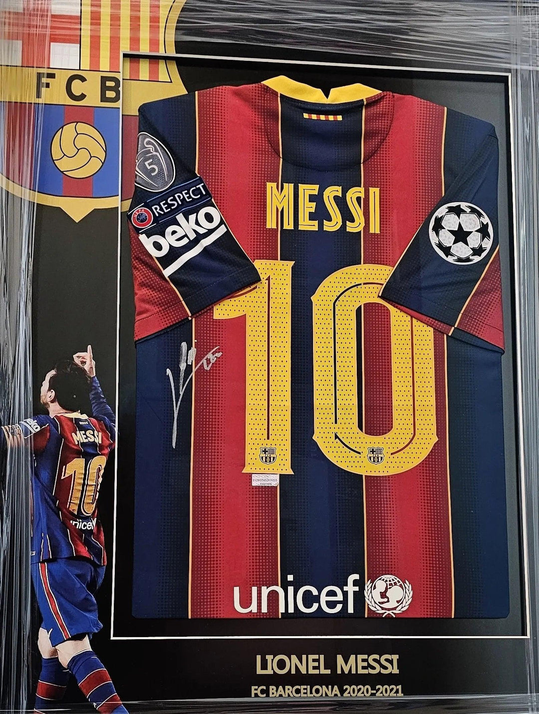 Lionel Messi 10 Barcelona 2020-2021 Home - Signed Soccer Shirt | Final Barça Season - Walkouts