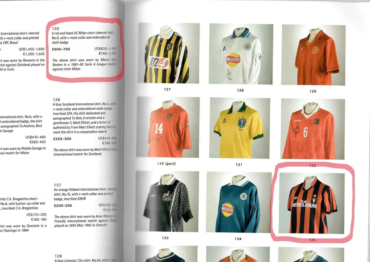 AC Milan football shirt in red and black with No. 9 and embroidered badge.