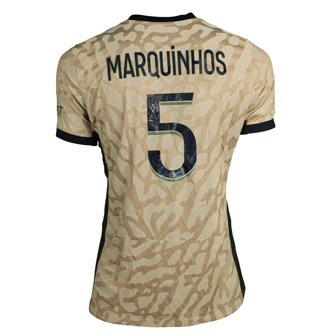 Marquinhos-PSG-Match-Worn-Back-Signed - Walkouts