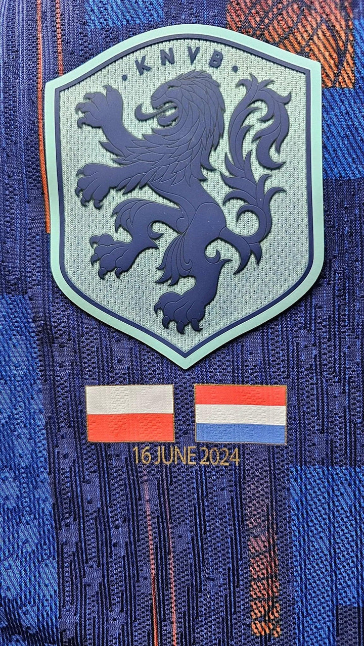 Memphis Depay 10 Holland Euro 2024 Away - Match Worn Shirt Signed | Iconic Hairband Game - Walkouts