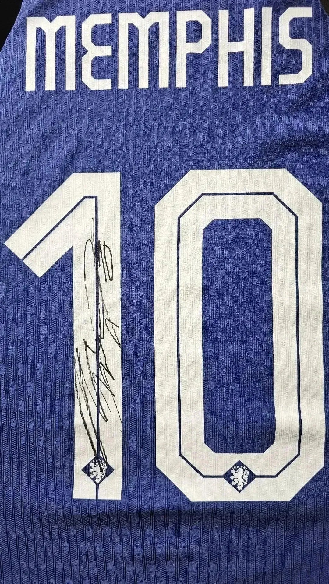 Memphis Depay 10 Holland Euro 2024 Away - Match Worn Shirt Signed | Iconic Hairband Game - Walkouts