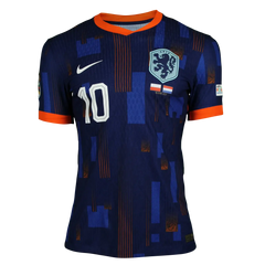 Memphis Depay 10 Holland Euro 2024 Away - Match Worn Shirt Signed | Iconic Hairband Game