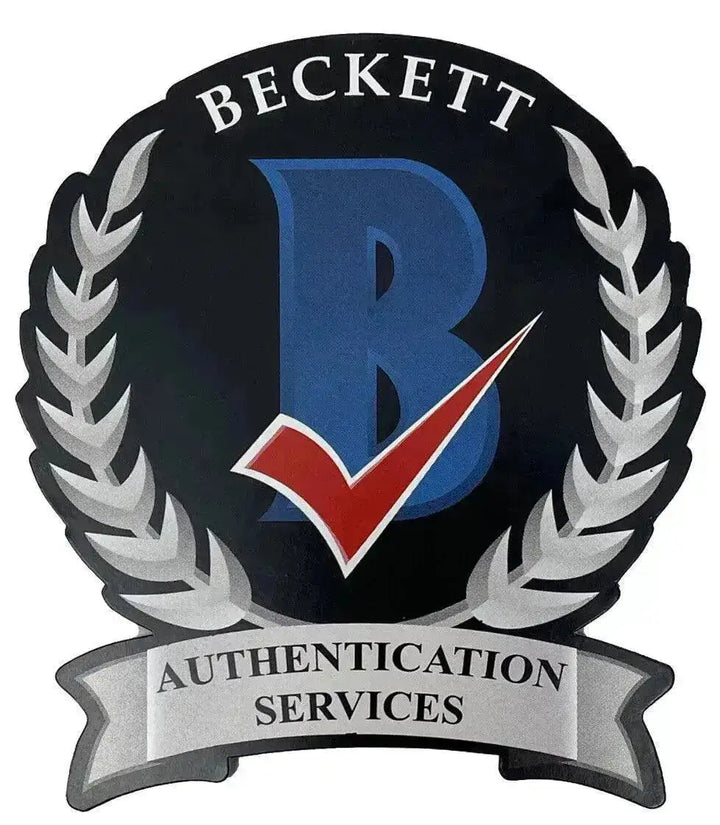 Beckett Authentication Services logo with blue 'B' and check mark emblem.