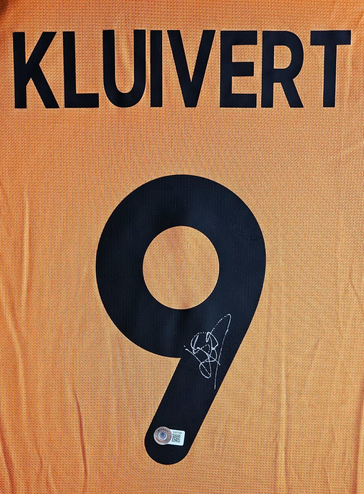 Patrick Kluivert 9 Netherlands Euro 2000 Home - Signed Soccer Shirt | Dutch Legend - Walkouts