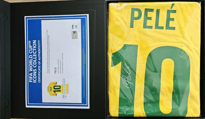 Pele Brazil 10 1970 Home - Signed Soccer Shirt | Rare FIFA Certified Edition - Walkouts