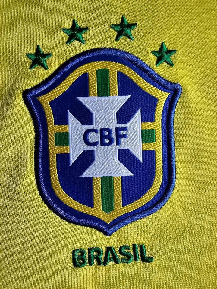 Detail view of the Brazil crest with five stars and &