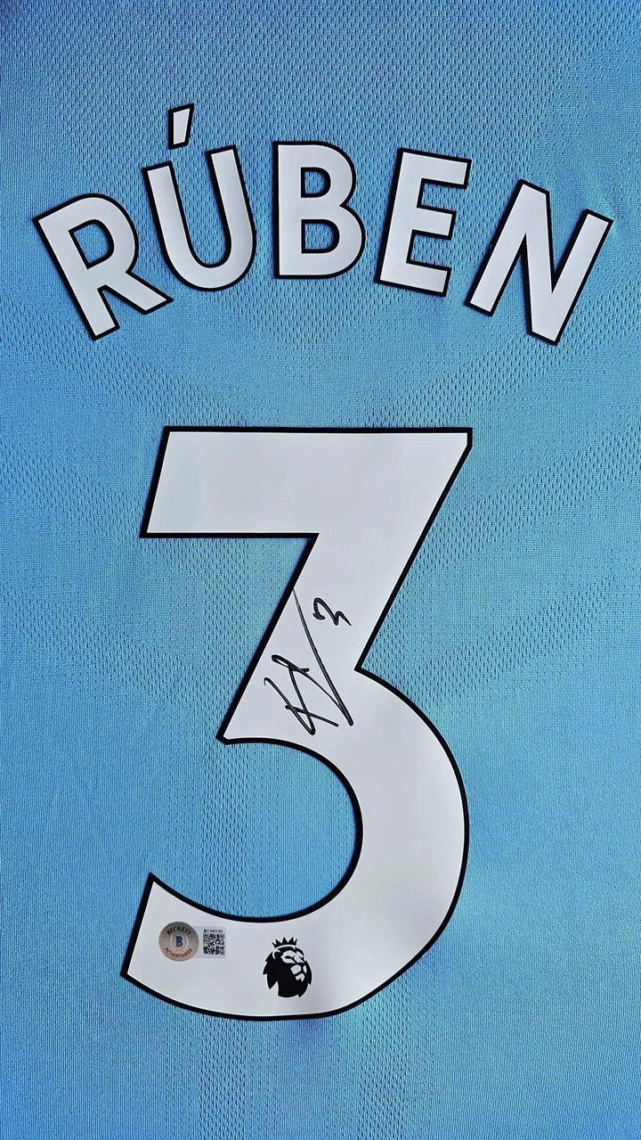 Rúben Dias 3 Manchester City 2021-2022 Home - Signed Soccer Shirt | Premier League Standout - Walkouts