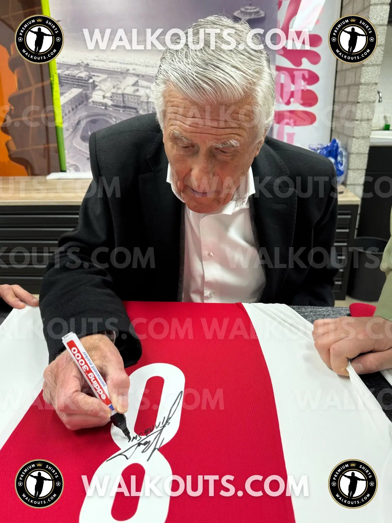 Signed Sjaak Swart Ajax 125th Anniversary | Beckett Grade 9 — Signature proof 25SSW20019408