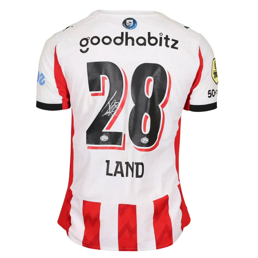 TygoLand28PSVEindhoven2025-2026Match-WornBackSigned - Walkouts