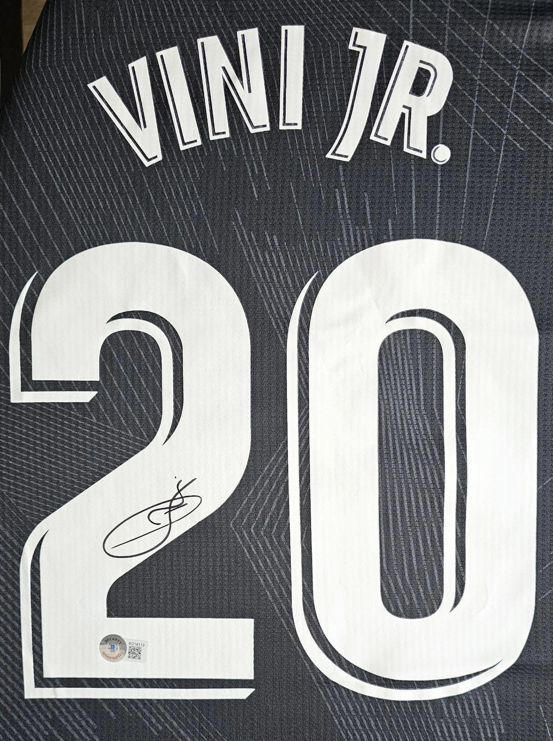 Vinicius Jr 20 Real Madrid Y-3 120th Anniversary - Signed Soccer Shirt | Collector's Edition - Walkouts