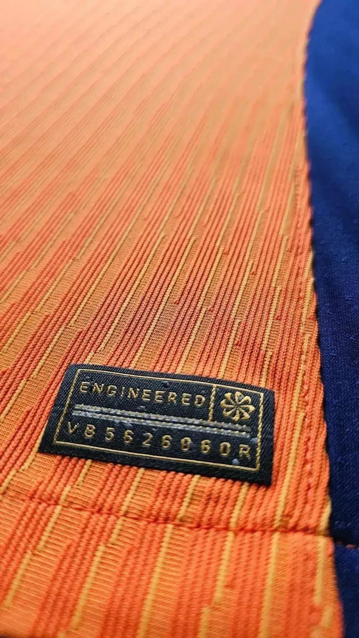 Close-up of the engineered label displaying &