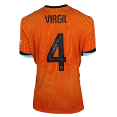 Back view featuring the name VIRGIL and No. 4, along with a signature.