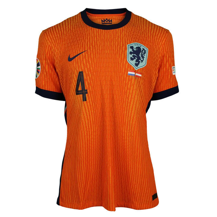 Virgil van Dijk 4 Holland Euro 2024 - Match Worn Shirt Signed | COA + Photo Match