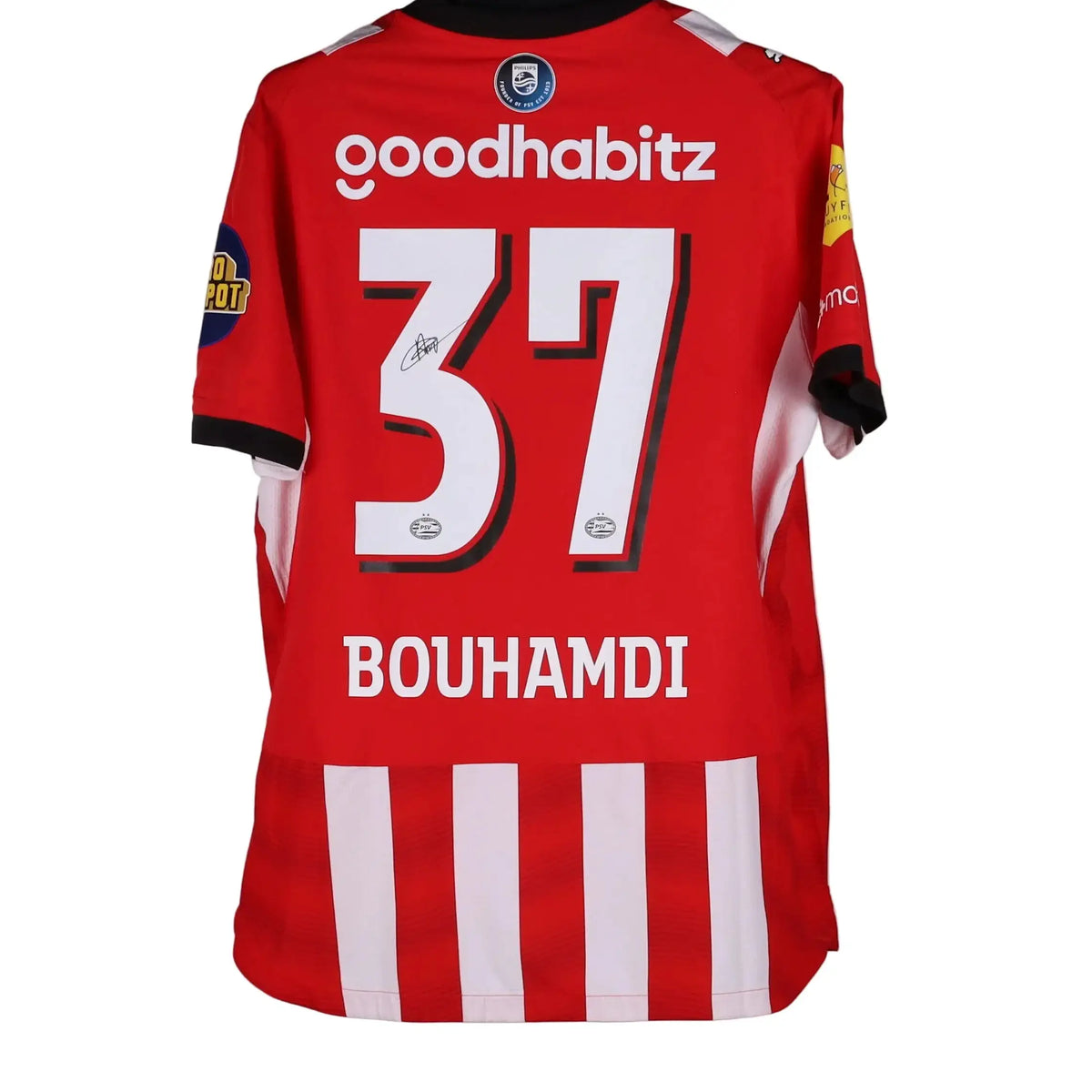 Back of Amir Bouhamdi's shirt, PSV versus AZ Alkmaar, Philips Stadion, 1 August 2026