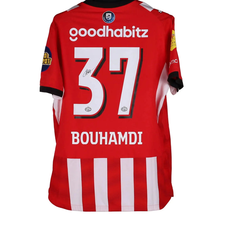 Back of Amir Bouhamdi's shirt, PSV versus AZ Alkmaar, Philips Stadion, 1 August 2026