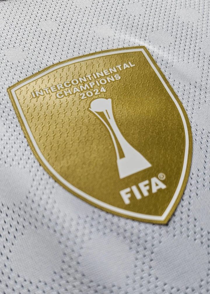 Detail showing the gold Intercontinental Champions 2024 crest and FIFA logo.