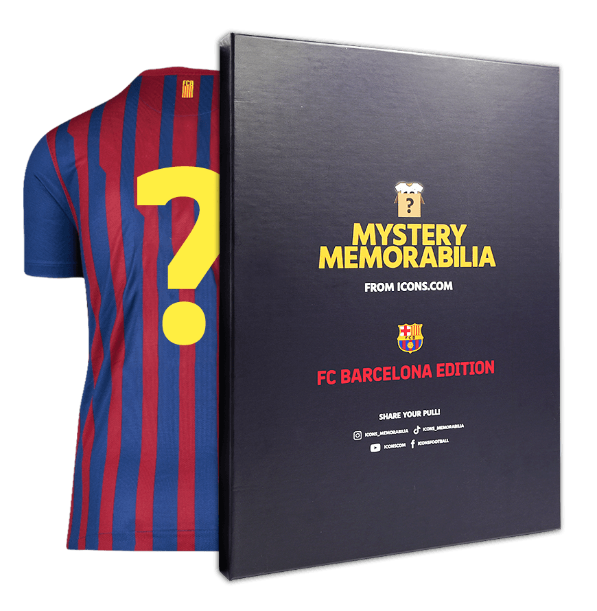 Barcelona Mystery Boxes - Signed Soccer Jerseys | ICONS.COM Sealed