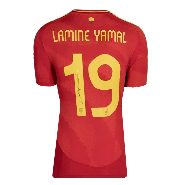 Lamine Yamal 19 Spain 2024 | Back Signed Football Shirt ICONS - Walkouts