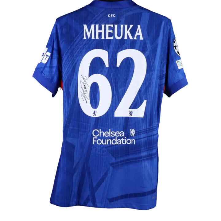 Back view showing MHEUKA and No. 62 with Chelsea Foundation logo and signature.